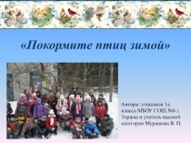 Социально значимый проект  Покормите птиц