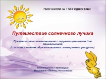 Презентация по ознакомлению с окружающим миром для дошкольников (с использованием образовательных электронных ресурсов)