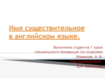 Имя существительное