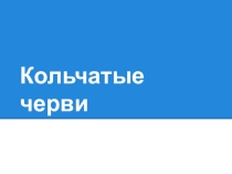 Кольчатые черви