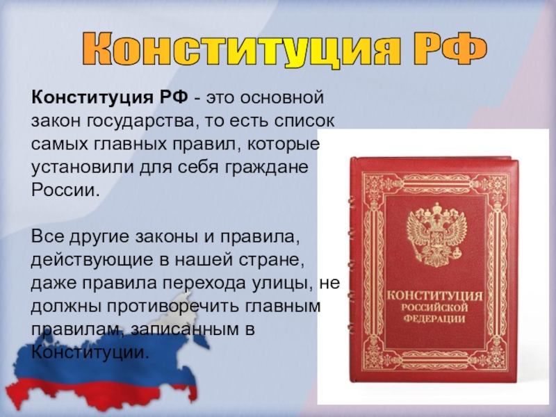 Сложный план по конституции рф