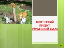 Творческий проект Чудесный сад