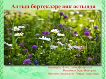 Презентация Алтын бөртекләре аяк астында