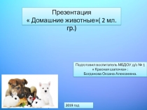Презентация для 2 младшей группы  Домашние животные