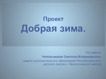 Презентация проекта Добрая зима