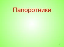 Конспект урока и презентация на тему Папоротники, биология 7 класс, коррекционная школа.