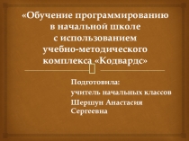 Презентация Обучение программированию в начальной школе