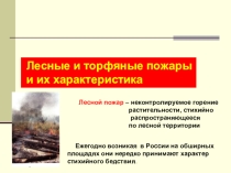 Презентация по ОБЖ , Лесные пожары.