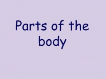 Презентация к открытому уроку по теме Части тела