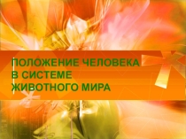 Презентация по биологии на тему:Положение человека в системе животного мира 11 класс