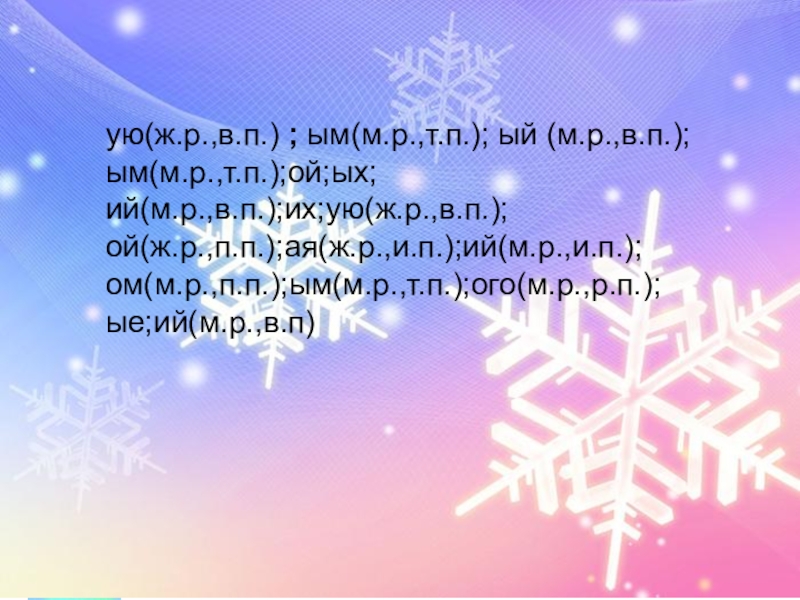 Правописание безударных окончаний имён прилагательных. Роль прилагательных в речи. ую(ж.р.,в.п.) ; ым(м.р.,т.п.); ый (м.р.,в.п.);ым(м.р.,т.п.);ой;ых;ий(м.р.,в.п.);их;ую(ж.р.,в.п.);ой(ж.р.,п.п.);ая(ж.р.,и.п.);ий(м.р.,и.п.);ом(м.р.,п.п.);ым(м.р.,т.п.);ого(м.р.,р.п.);ые;ий(м.р.,в.п)ую(ж.р.,в.п.) ; ым(м.р.,т.п.); ый (м.р.,в.п.);ым(м.р.,т.п.);ой;ых;ий(м.р.,в.п.);их;ую(ж.р.,в.п.);ой(ж.р.,п.п.);ая(ж.р.,и.п.);ий(м.р.,и.п.);ом(м.р.,п.п.);ым(м.р.,т.п.);ого(м.р.,р.п.);ые;ий(м.р.,в.п) ую(ж.р.,в.п.) ; ым(м.р.,т.п.); ый (м.р.,в.п.);ым(м.р.,т.п.);ой;ых;ий(м.р.,в.п.);их;ую(ж.р.,в.п.);ой(ж.р.,п.п.);ая(ж.р.,и.п.);ий(м.р.,и.п.);ом(м.р.,п.п.);ым(м.р.,т.п.);ого(м.р.,р.п.);ые;ий(м.р.,в.п)ую(ж.р.,в.п.) ; ым(м.р.,т.п.); ый (м.р.,в.п.);ым(м.р.,т.п.);ой;ых;ий(м.р.,в.п.);их;ую(ж.р.,в.п.);ой(ж.р.,п.п.);ая(ж.р.,и.п.);ий(м.р.,и.п.);ом(м.р.,п.п.);ым(м.р.,т.п.);ого(м.р.,р.п.);ые;ий(м.р.,в.п)