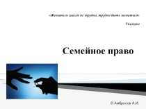 Семейное право: вводный курс