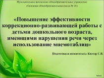 Опыт работы с детьми ОВЗ в условиях ДОО
