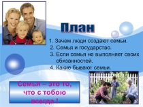 Презентация по обществознанию на тему  Семья (5 класс)