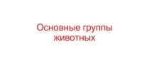 Презентация по биологии Основные группы животных (6 класс)