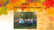 Презентация Заглянула осень к нам