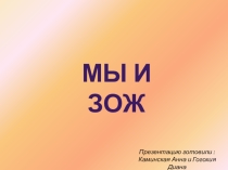 Презентация по ОБЖ на тему: Мы и ЗОЖ (8 класс).