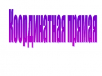 Презентация к теме Координатная прямая