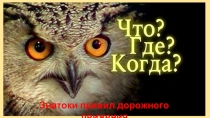 Знатоки правил дорожного движения
