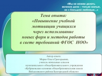 Презентация по обобщению педагогического опыта опыта.