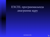 Презентация по казахскому языку на тему Excel программасында диаграмма құру