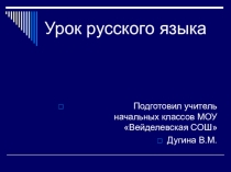 Презентация по русскому языку на тему Правописание окончаний имен прилагательных мужского и среднего рода (4 класс)
