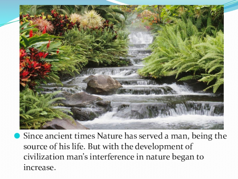 Since Ancient times nature has served man being the source of his Life перевод.