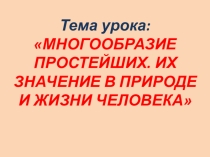 Презентация к уроку биологии на тему Простейшие (7 класс)