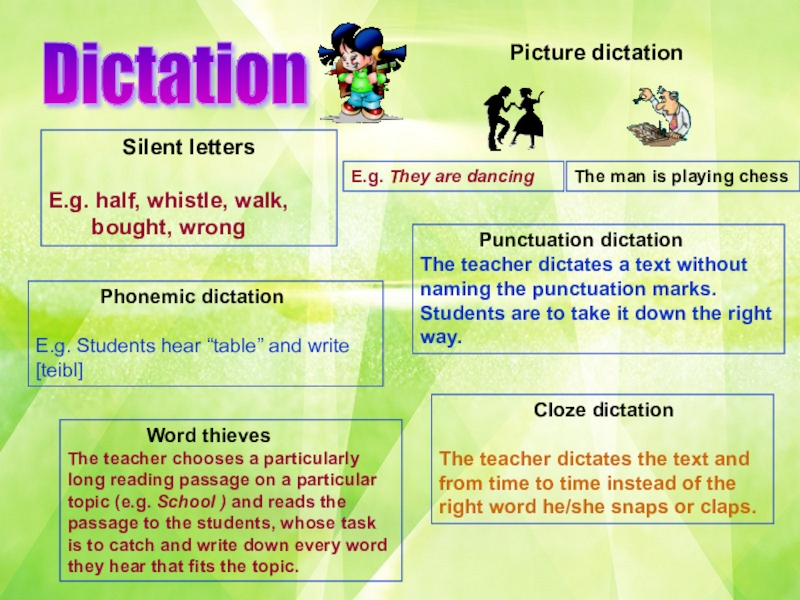 Grammar dictation