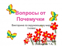 Викторина по окружающему миру (3 класс)