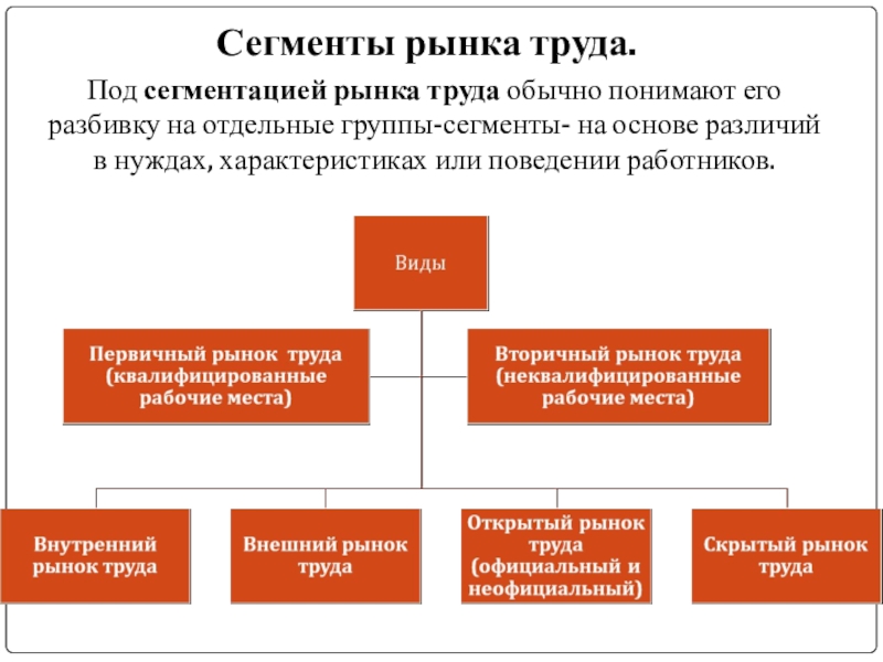 Структура рынка труда схема