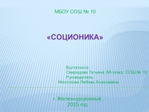 Исследовательский проект на тему Соционика