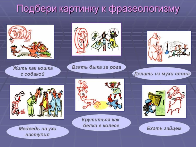 Презентация Фразеологические обороты и задания на их узнавание