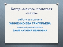 Презентация Когда макро помогает нано