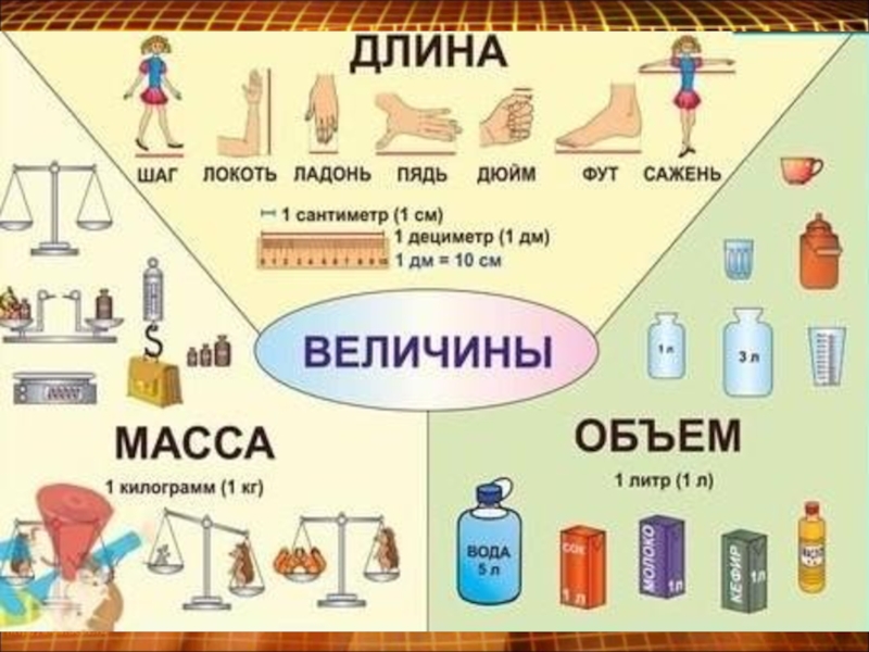 Методическая схема изучения величин