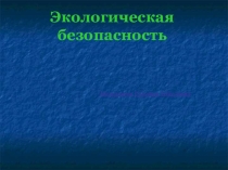Экологическая безопасность (9 класс)