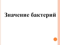 Презентация по биологии на тему Значение бактерий в природе (5 класс)