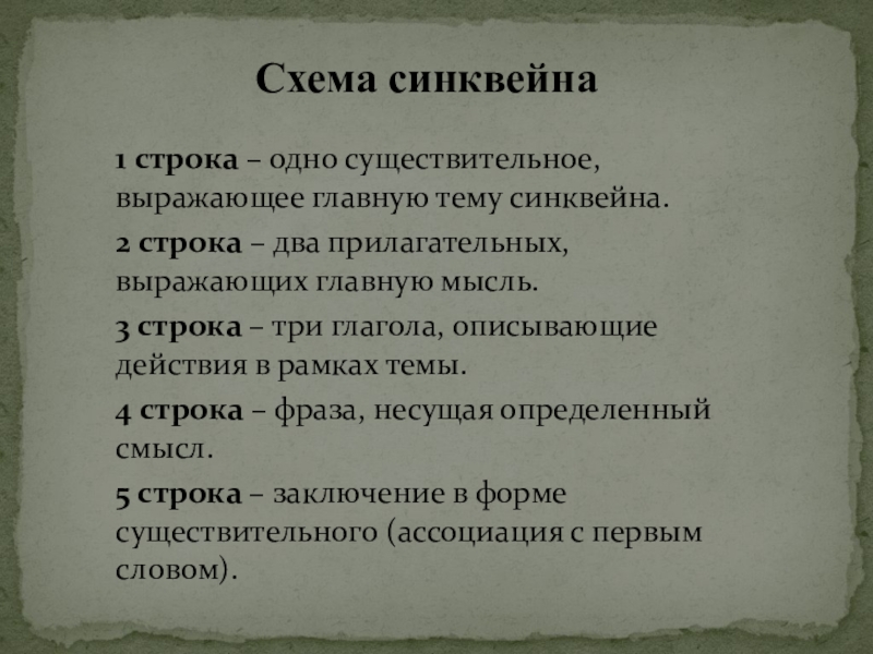 Презентация Суровая правда о войне в лирике П.Н.Шубина 1 строка – одно существительное, выражающее главную 1 строка – одно существительное, выражающее главную тему cинквейна.2 строка