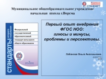 Презентация Первый опыт внедрения ФГОС НОО: плюсы и минусы, проблемы и перспективы