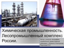 Презентация к уроку в 8 классе Химическая промышленность. Лесопромышленный комплекс