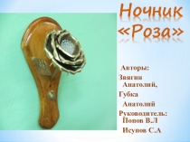 Презентация по технологии на тему Ночник (8 класс)
