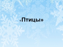 Презентация по экологическому развитию Птицы