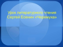 Презентация к уроку литературы 3 класс. Есенин Черемуха