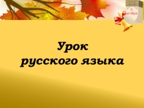 Конспект урока по русскому языку
