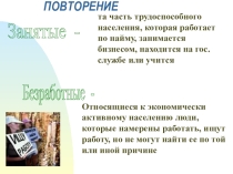 Презентация к уроку экономики Причины и формы безработицы.Естественный уровень безработицы