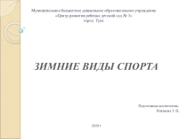 Презенация на тему Зимние виды спорта