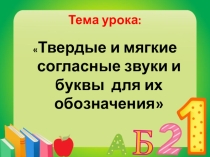 Презентация по русскому языку на тему Твердые и мягкие согласные звуки и буквы для их обозначения.pptx