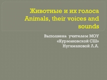 Презентация по английскому языку на тему Животные и их голоса