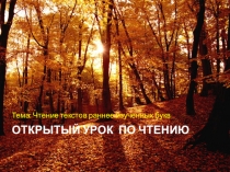 Урок по литературному чтению :Чтение текстов на ранее изученные буквы