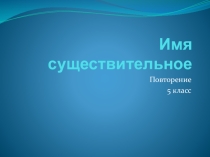 Презентация по русскому языку Имя существительное